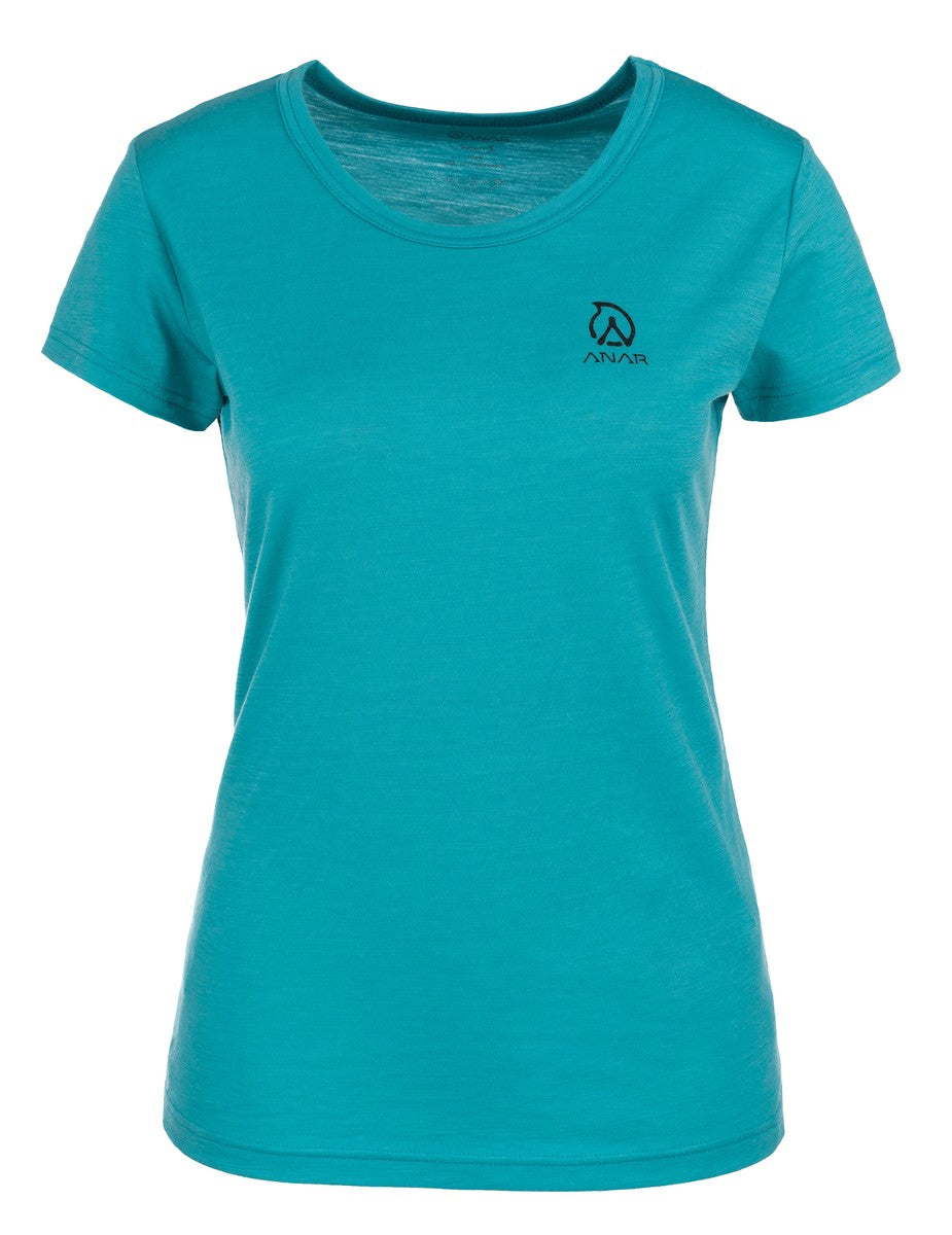 Anar Damen Merinowolle-T-Shirt Galda türkis