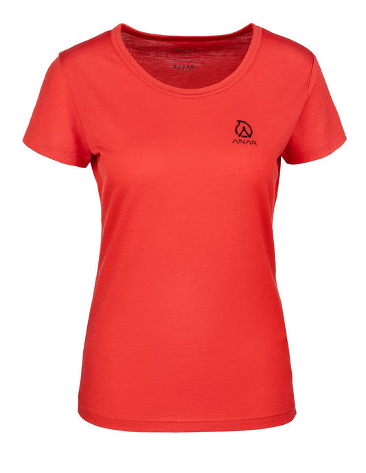 Anar Damen Merinowolle-T-Shirt Galda rot