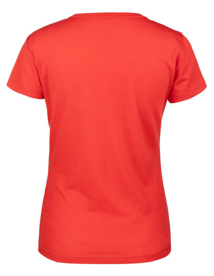 Anar Damen Merinowolle-T-Shirt Galda rot