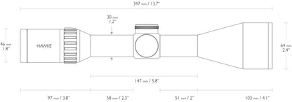 Hawke Endurance WA 3-12x56, 30mm, IR LR Dot (8x)