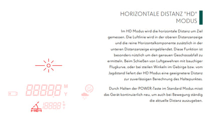 Hawke Endurance Laser Range Finder 1500m, Hunt mode | Rain | Yds/m mode | IPX7 WR