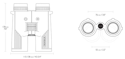 Hawke Frontier LRF 10x42 bis 2300m, OLED Phase corrected