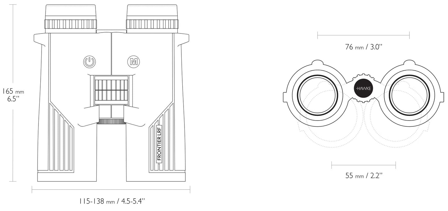 Hawke Frontier LRF 8x42 bis 1800m, OLED Phase correcet