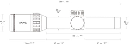 Hawke Frontier 1-6x24 L4A Dot, 30mm